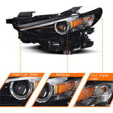 VehicleAid LED Headlights For 2019-2021 Mazda 3